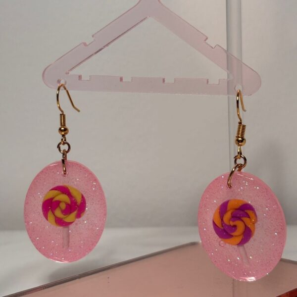 aretes caramelos plastilina