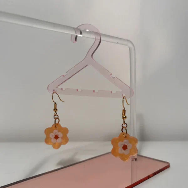 Aretes flores plastilina 2