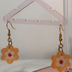 Aretes flores plastilina
