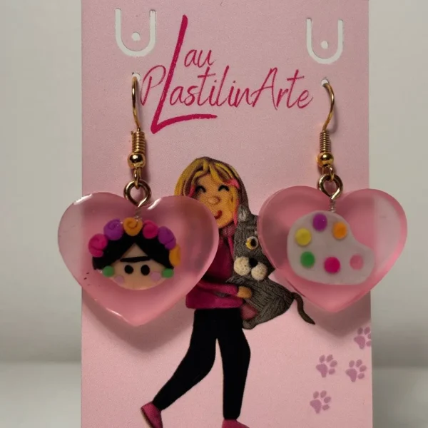 aretes frida kahlo plastilina